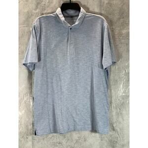 BANANA REPUBLIC Vintage Men's Light Blue Short-Sleeve Polo Shirt SZ L